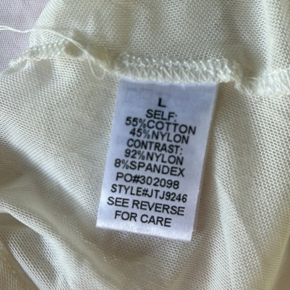 Promesa Women’s White Lace Underwire & Mesh Bodysuit Size Large NWT - Picture 9 of 9